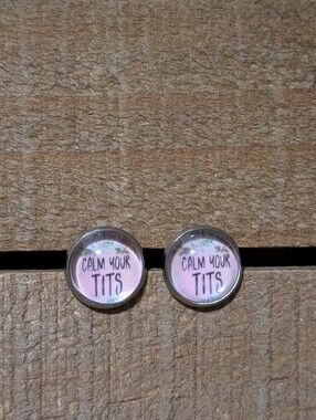 💟 Bad Word Handmade Stud Earrings